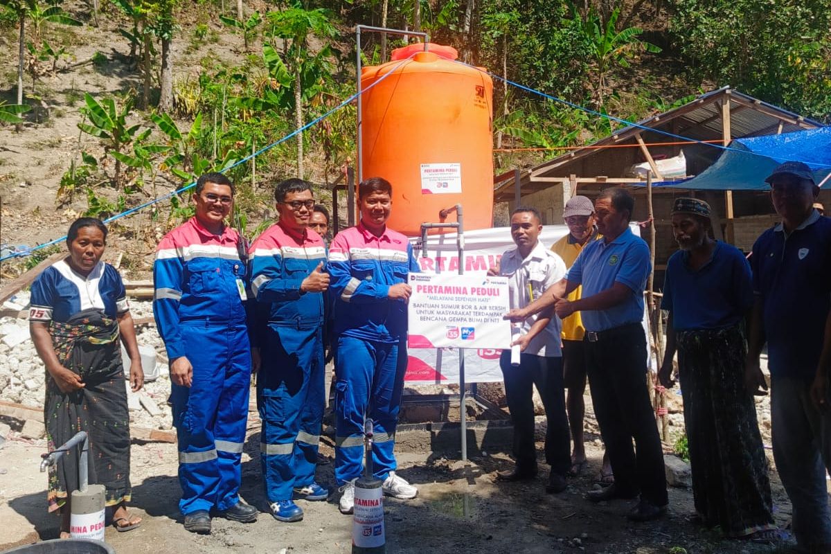 Pertamina Bangun Dua Sumur Bor, Akses Air Bersih Warga Terdampak Gempa NTT Kini Lebih Dekat