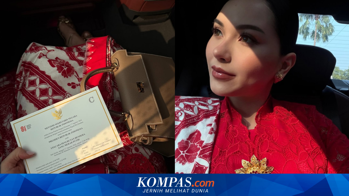 Pesona Alyssa Daguise di Upacara HUT ke-81 RI dengan Kebaya Merah