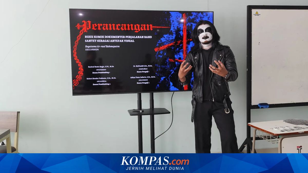Mahasiswa DKV Sidang Skripsi dengan Kostum Black Metal, Terinspirasi dari Candaan Dosen