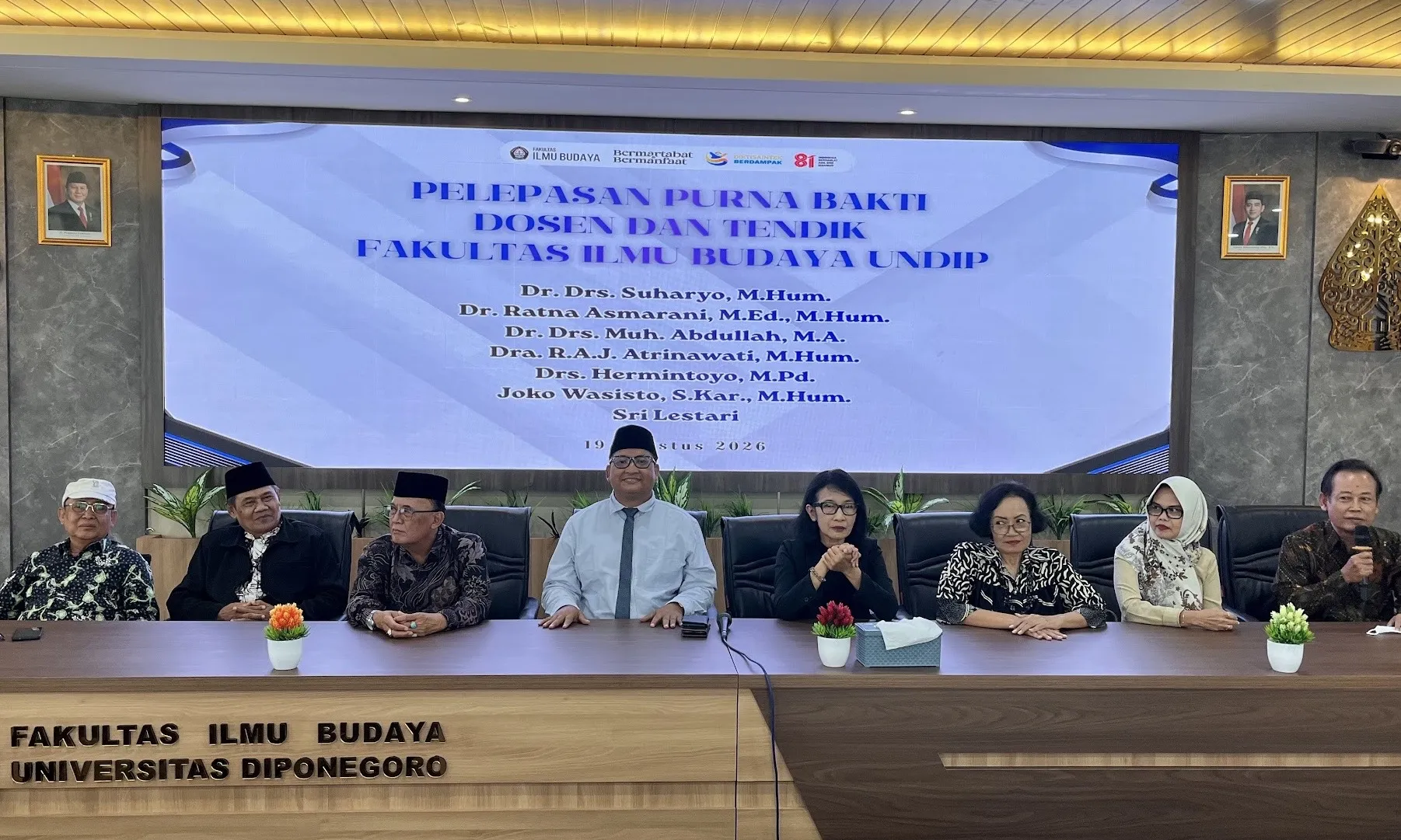 Momen Mengharukan di FIB Undip: Perpisahan Dosen dan Tendik Purna Tugas
