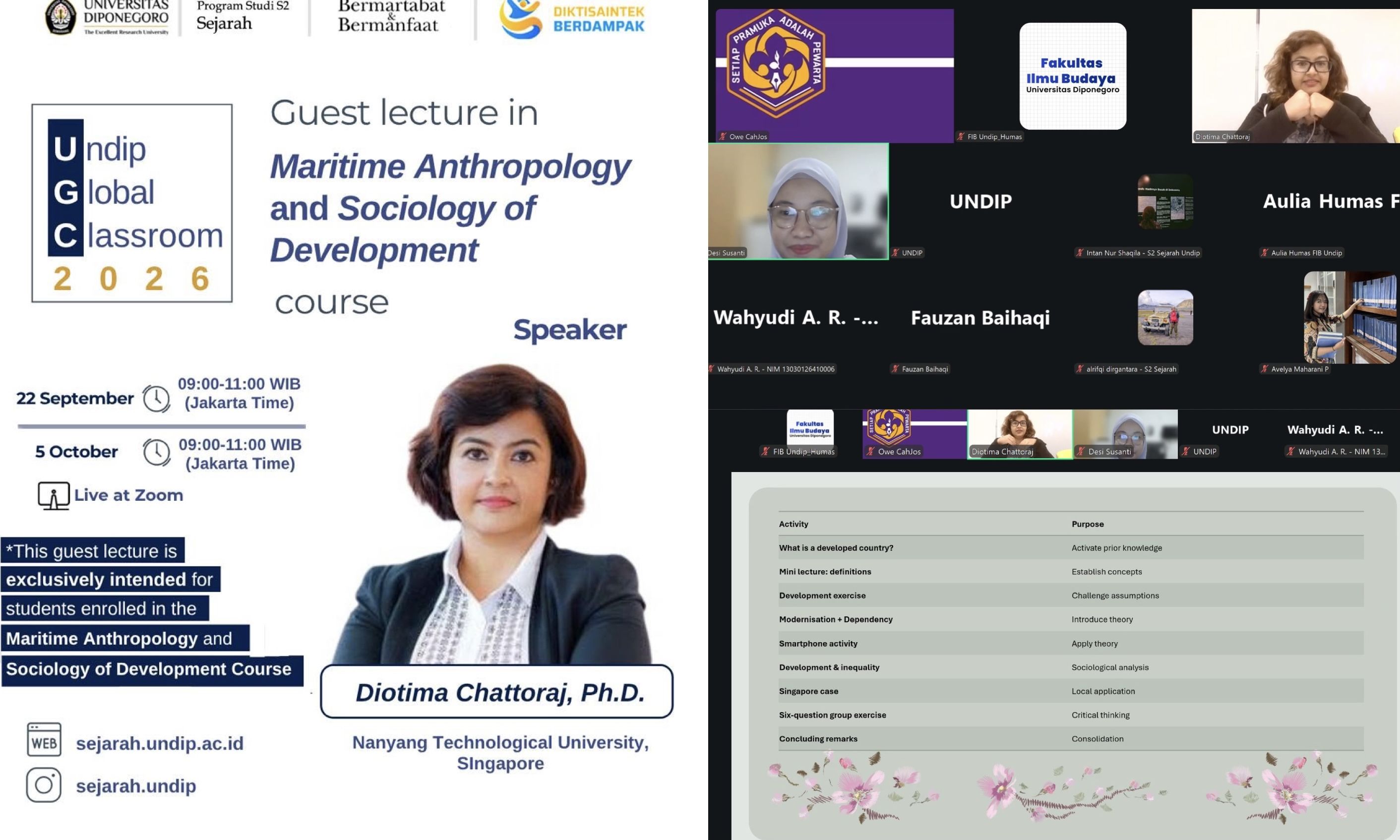 Program Magister Sejarah FIB Undip Kolaborasi dengan Peneliti NTU Singapore Bahas Isu Maritim dan Pembangunan